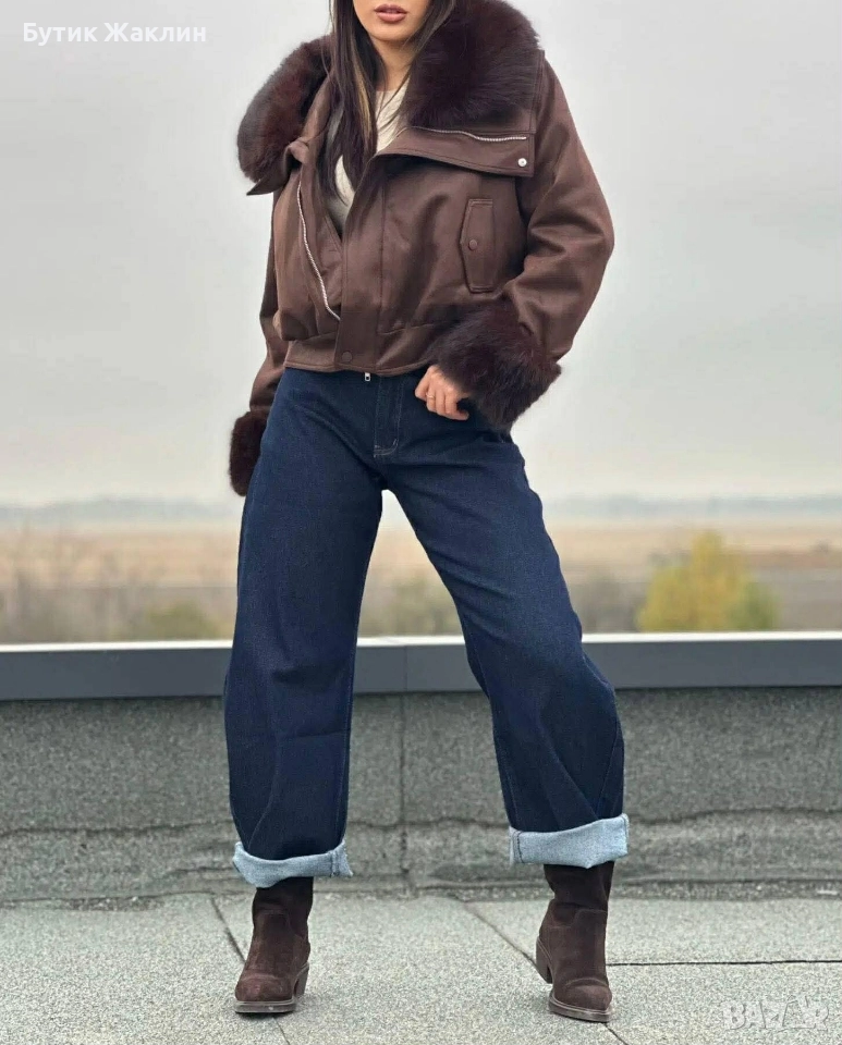 Бомбър яке с качулка , снимка 1