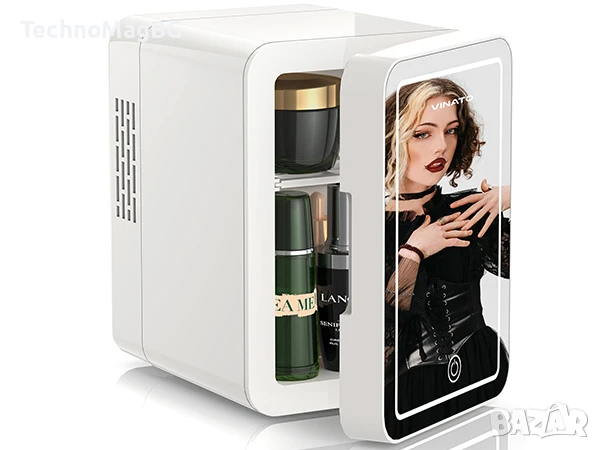 Мини хладилник VINATO. 220V AC/12V DC , 6L, снимка 1