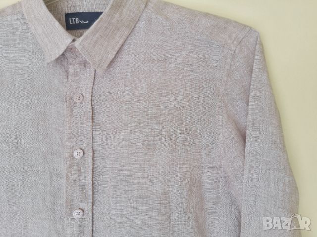 LTB 1948 Summer Shirt Long Sleeve / XS* / мъжка ленено памучна лятна риза / състояние: ново, снимка 10 - Тениски - 45189874