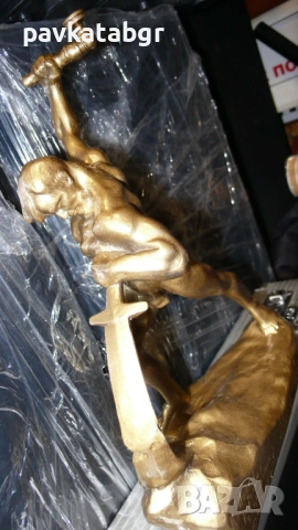Стара бронзова пластика 1960г., снимка 3 - Антикварни и старинни предмети - 53726370