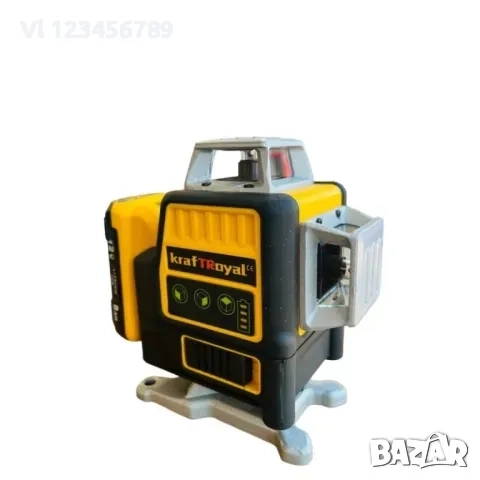 4D лазерен нивелир с 16 линии (четири точков) - със зелен лазер и магнитна стойка за стени и тавани, снимка 2 - Куфари с инструменти - 52121479