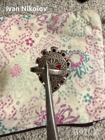 Дамски сребърен пръстен с рубини, снимка 5 - Пръстени - 53952393