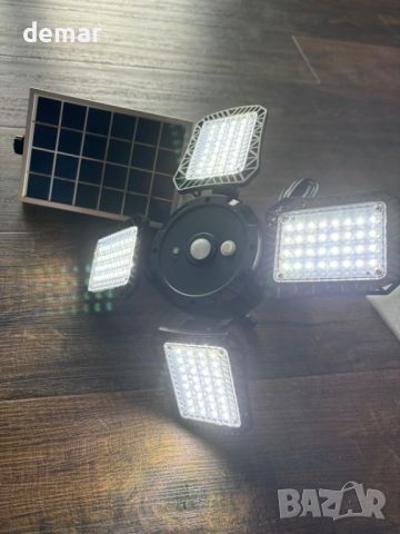Соларна лампа xingruyu с дистанционно управление，Соларна висяща със 128LED 1000LM сензор за движение, снимка 8 - Соларни лампи - 46200424