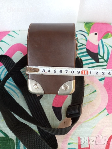 Кожена чанта с метален обков, снимка 3 - Чанти - 51652814