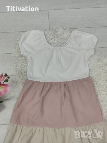 Трицветна рокля, снимка 2 - Рокли - 51257530