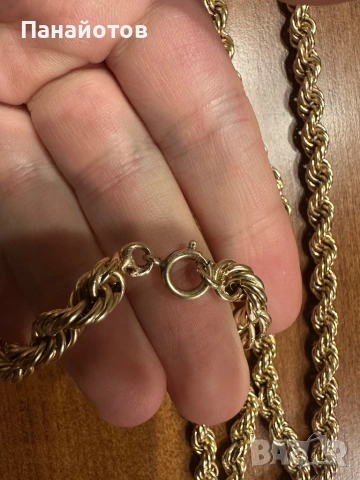 Синджир ланец колие гердан огърлица златен златна злато инвестиция материал, снимка 4 - Колиета, медальони, синджири - 53640699