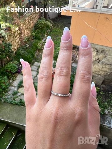 Сребрист дамски пръстен ❤️, снимка 2 - Пръстени - 52413512