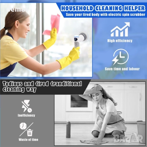 Почистващ домакински уред за плочки, прозорци и др., снимка 4 - Други - 42814087