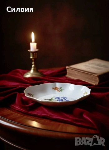 Чинийка *Meissen* , снимка 6 - Антикварни и старинни предмети - 53256387