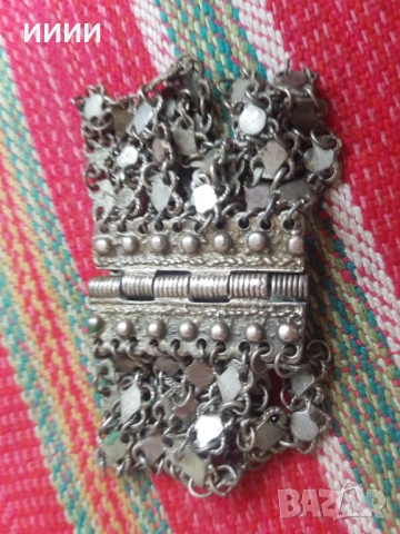 Сребърна гривна верижка възрожденска , снимка 4 - Антикварни и старинни предмети - 53212252