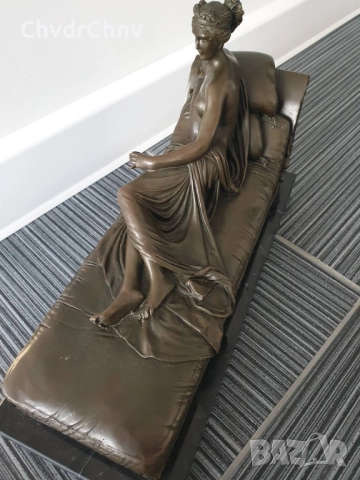 30см-8кг Canova статуетка/еротика/италианска бронзова скулптура/фигура Мария Полин Бонапарт-Венера, снимка 2 - Статуетки - 52724113