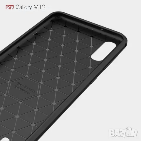 Samsung Galaxy M10 Удароустойчив Carbon Fiber Калъф и Протектор, снимка 5 - Калъфи, кейсове - 48516460