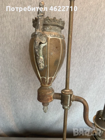 Антична бронзова маслена лампа, снимка 2 - Антикварни и старинни предмети - 53433127