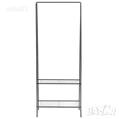 vidaXL Щендер за дрехи, 59x35x150 см, черен(SKU:246724), снимка 2 - Други - 49190169