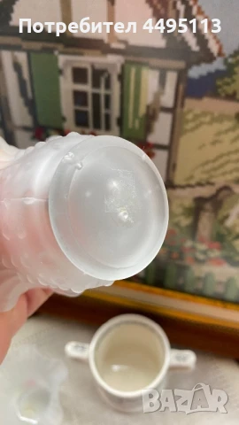 Антични стъклени вази и лампа, снимка 8 - Вази - 50603630