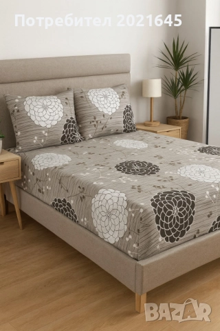 чаршаф с ластик и 2 калъфки за приста , снимка 3 - Спално бельо - 52474987