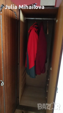 Гардероб четирикрилен с надстройка, снимка 5 - Гардероби - 53642187