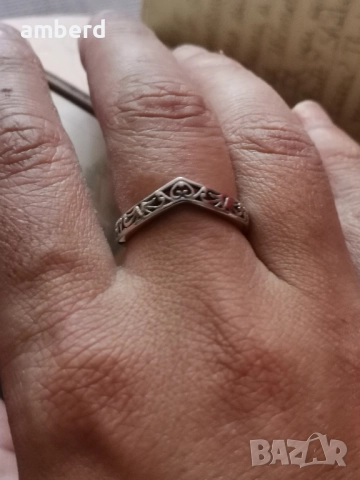Сребърен пръстен модел R119, снимка 5 - Пръстени - 51985950