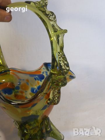 стъклена кошница Murano , снимка 4 - Декорация за дома - 46016930