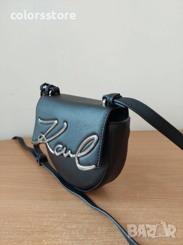 Черна луксозна чанта Karl Lagerfeld/SG354, снимка 2 - Чанти - 53786279