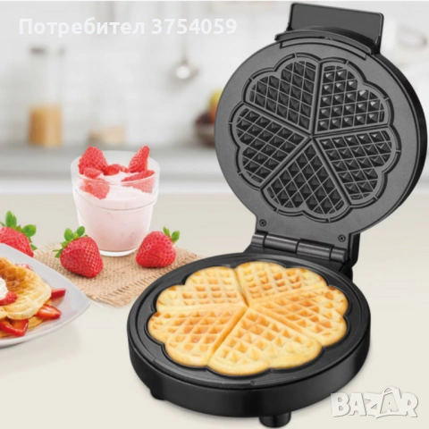 Гофретник с терморегулатор и незалепващи плочи – перфектни гофрети всеки път, снимка 3 - Гофретници - 53124999