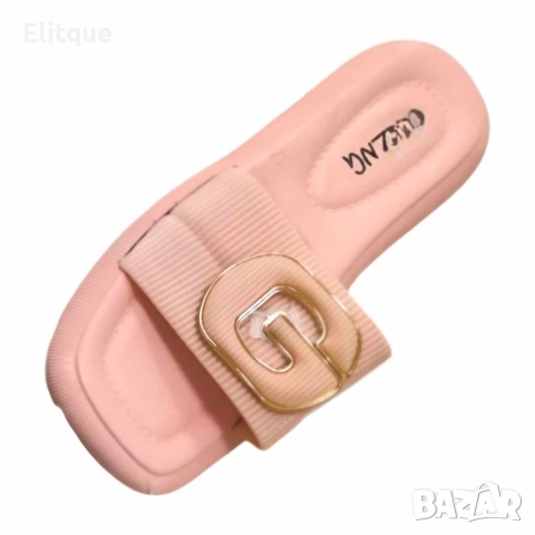 Стилни дамски ежедневни чехли с акцент отпред, снимка 3 - Чехли - 52879818