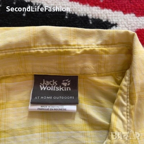 Дамска риза Jack Wolfskin, размер S жълта UV защита., снимка 2 - Ризи - 53109828