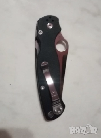 Сгъваем нож Spyderco Paramilitary 2 Exclusive Tanto, снимка 5 - Ножове - 52805001