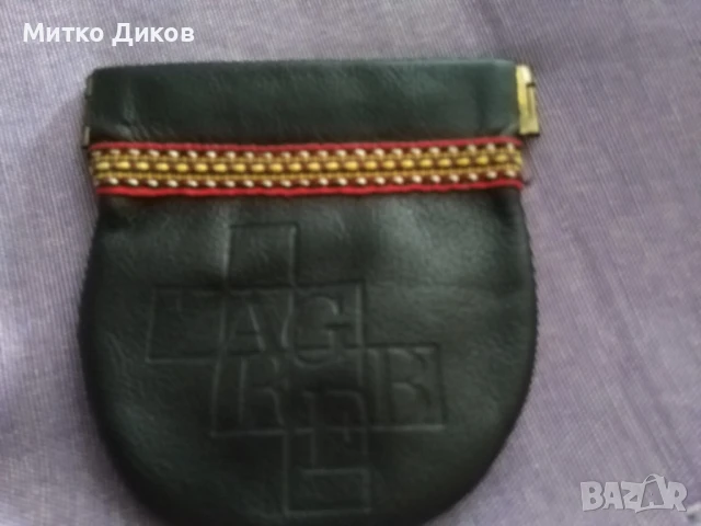 Калъвче за стотинки ключове ново Загреб 8х9 естествена кожа, снимка 2 - Портфейли, портмонета - 51095084