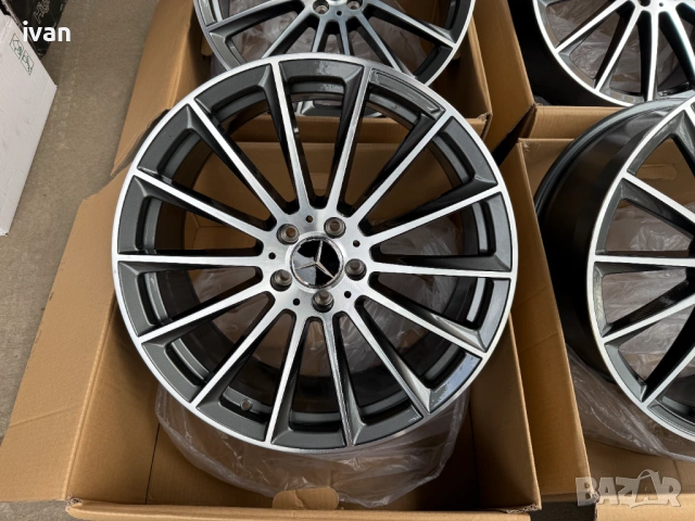4 бр. чисто нови алуминиеви джанти спорт пакет Mercedes 20'' 5x112 , централен отвор 66.5, снимка 3 - Гуми и джанти - 53039945