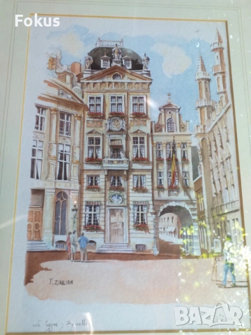 ПРЕКРАСНА КАРТИНА РИСУНКА ИЗВЕСТЕН ХУДОЖНИК ПОДПИС, снимка 7 - Антикварни и старинни предмети - 53519412