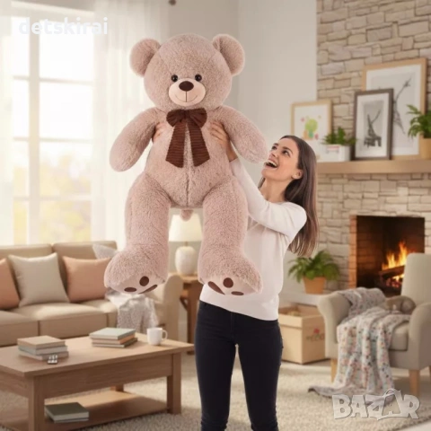 Плюшено мече 100см в Бяло, снимка 4 - Плюшени играчки - 53441447