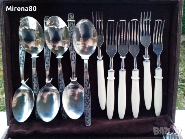 Винтидж комплект прибори - СССР нов !, снимка 2 - Прибори за хранене, готвене и сервиране - 53728238