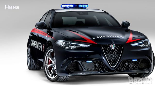 Полицейска метална кола Alfa Romeo Stelvio Carabiniers 1:24 