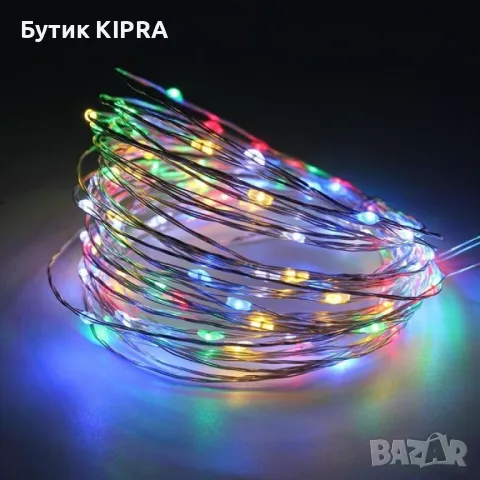 Мини LED /диодни/ лампички на батерии - 3 метра., снимка 1 - Лед осветление - 47150961