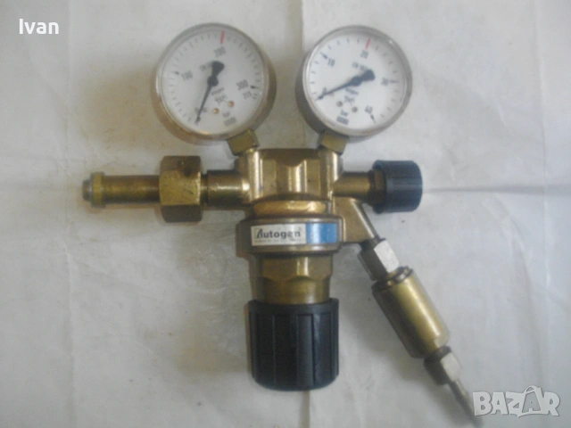 Качествен оригинален немски РЕДУЦИР ВЕНТИЛ ЗА КИСЛОРОД ЗА ОКСИЖЕН с искрогасител и манометри 315 bar, снимка 2 - Други инструменти - 54010902