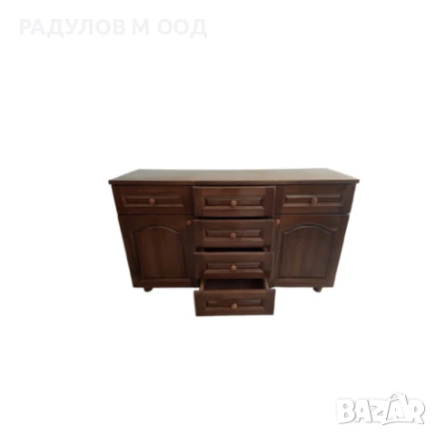 Скрин масив чам с 2 вртички и 6 чекмеджета/30702, снимка 3 - Скринове - 50745282