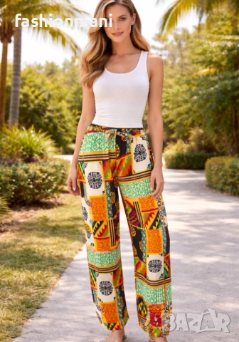 Шарени дамски панталони 3 модела - код 1234