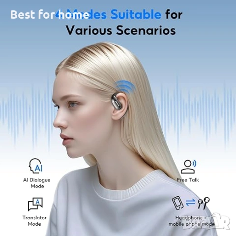 Слушалки M96 с AI превод на езици: Bluetooth 5.4 преводач 3 в 1, 135 езика, снимка 3 - Bluetooth слушалки - 53753207