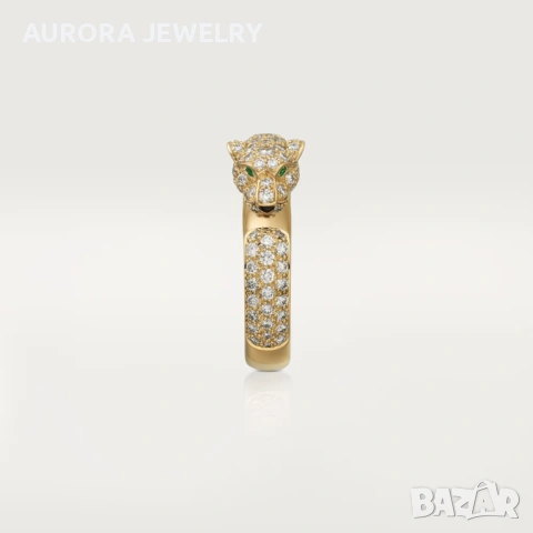 CARTIER Panthere de Cartier Gold Paved Diamonds Дамски Пръстен, снимка 12 - Пръстени - 53238152