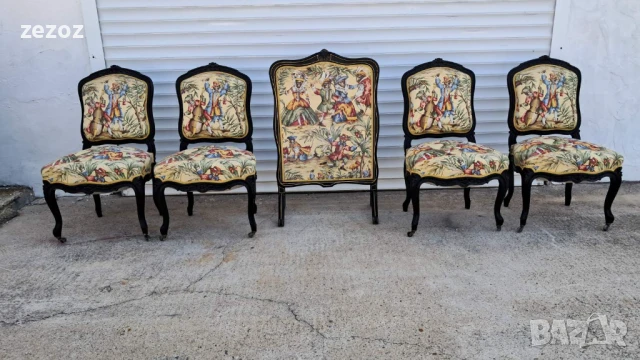 Комплект столове и параван антикварни