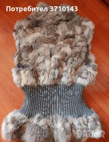 Елек с естествен косъм, снимка 2 - Елеци - 49479755