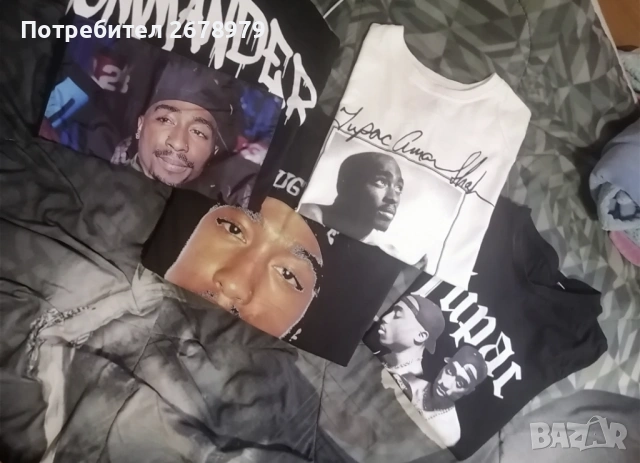 Тениски Tupac XL, L, M, S, размер , снимка 3 - Тениски - 54203586