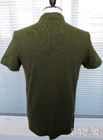 Lyle & Scott Mens Olive green Casual Polo Shirt - мъжка поло тениска в зелено размер  M/S , снимка 8 - Тениски - 45270152