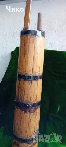 Стара дървена буталка мътилка, снимка 3 - Антикварни и старинни предмети - 53865728