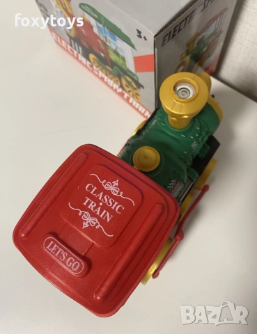 Детски музикален локомотив с пушек, светлини и въртящи се картинки, снимка 4 - Влакчета, самолети, хеликоптери - 53344309