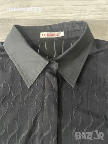 черна тънка риза, снимка 4 - Ризи - 51081079