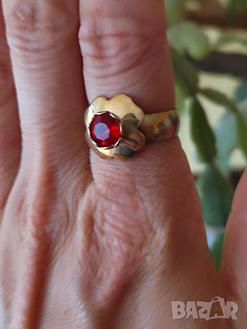 Антикварен пръстен с детелинка, снимка 2 - Пръстени - 46466117