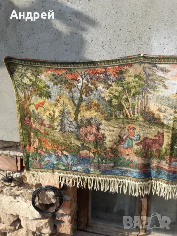 Стар ковьор Червената Шапчица,покривка за стена #3, снимка 2 - Антикварни и старинни предмети - 49764766