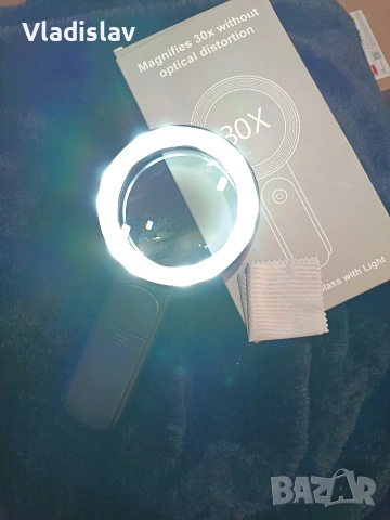 Ръчна лупа с LED осветление х30, снимка 6 - Други ценни предмети - 53927615